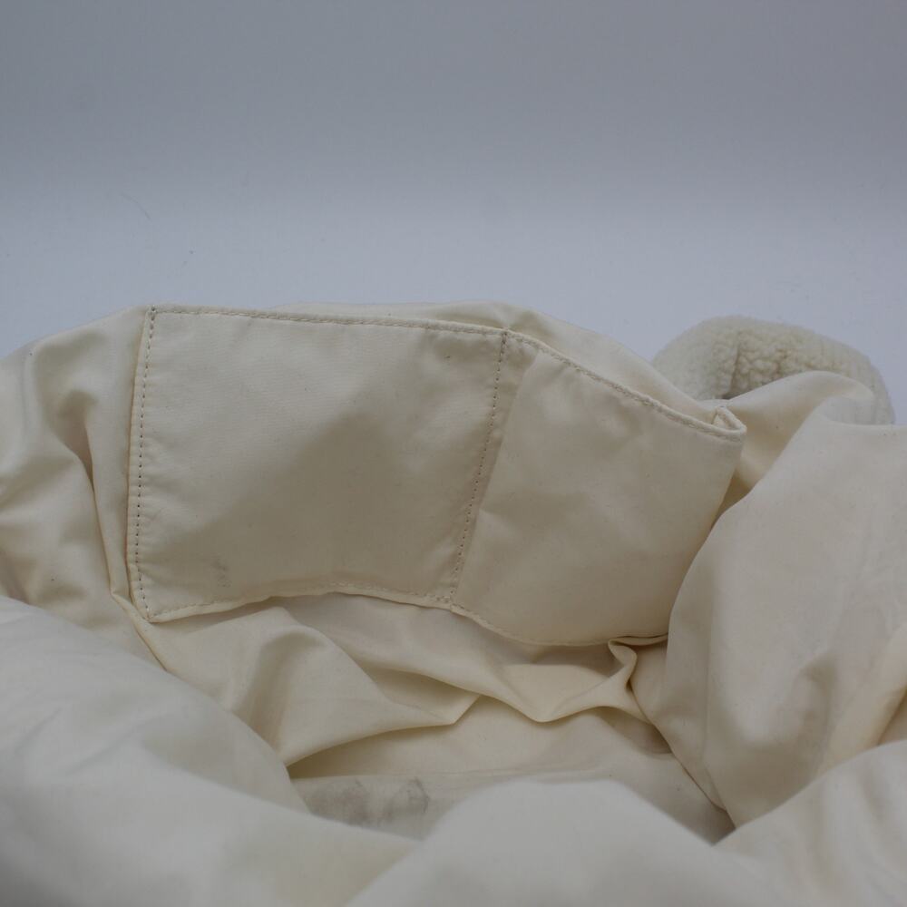 Gap Sherpa Tote Bag Cream Fleece Large Overnight Travel Cozy Minimalist Teddy - Picture 9 of 9